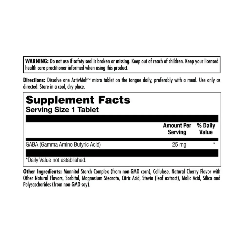 Gaba ActivMelt™ 25mg - 120 tabs