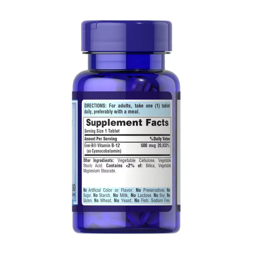Vitamin B-12 500 mcg - 100 tabs