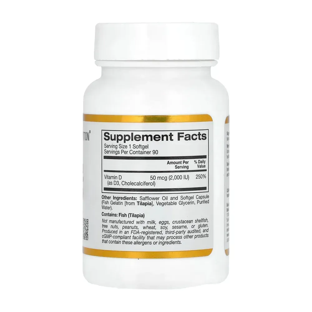 Vitamin D3 50mcg (2000IU) - 90 softgels