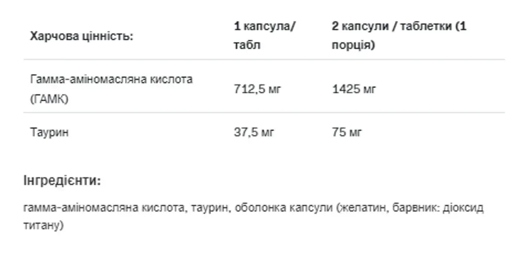 GABA -120 cap
