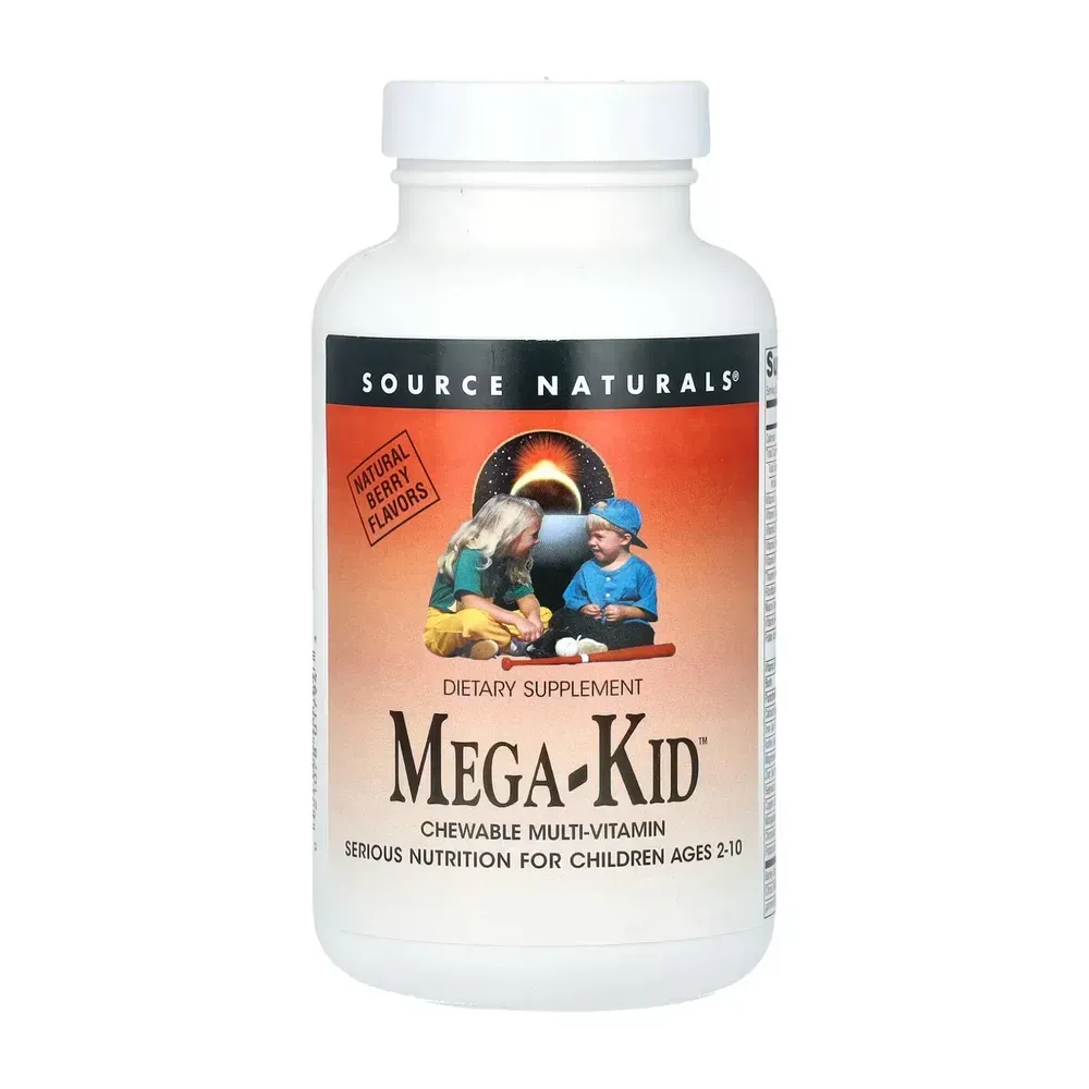 Source Naturals Mega-Kid™ - 120 Wafer Berry, Ягоди