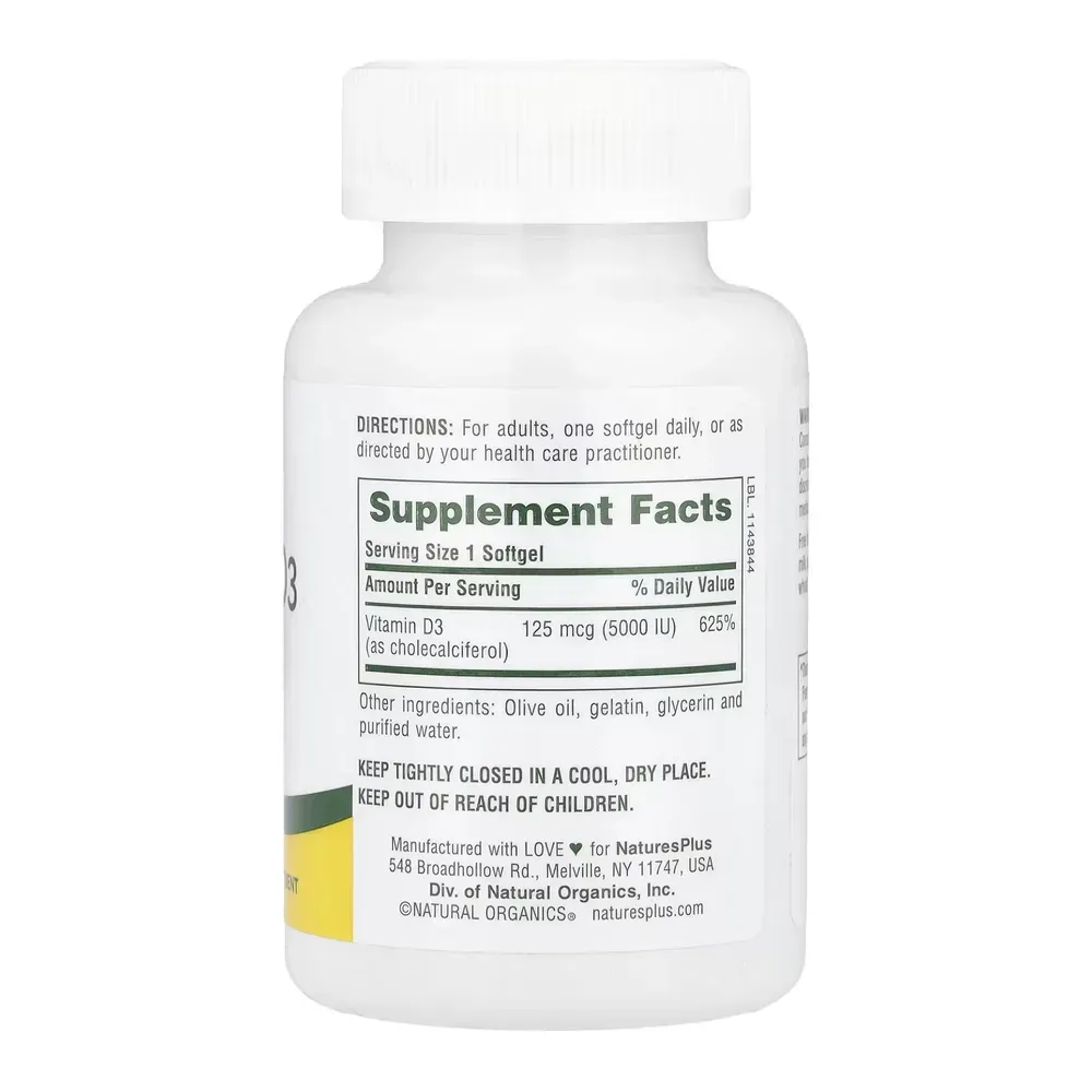 Vitamin D3 5000 IU - 60 softgels