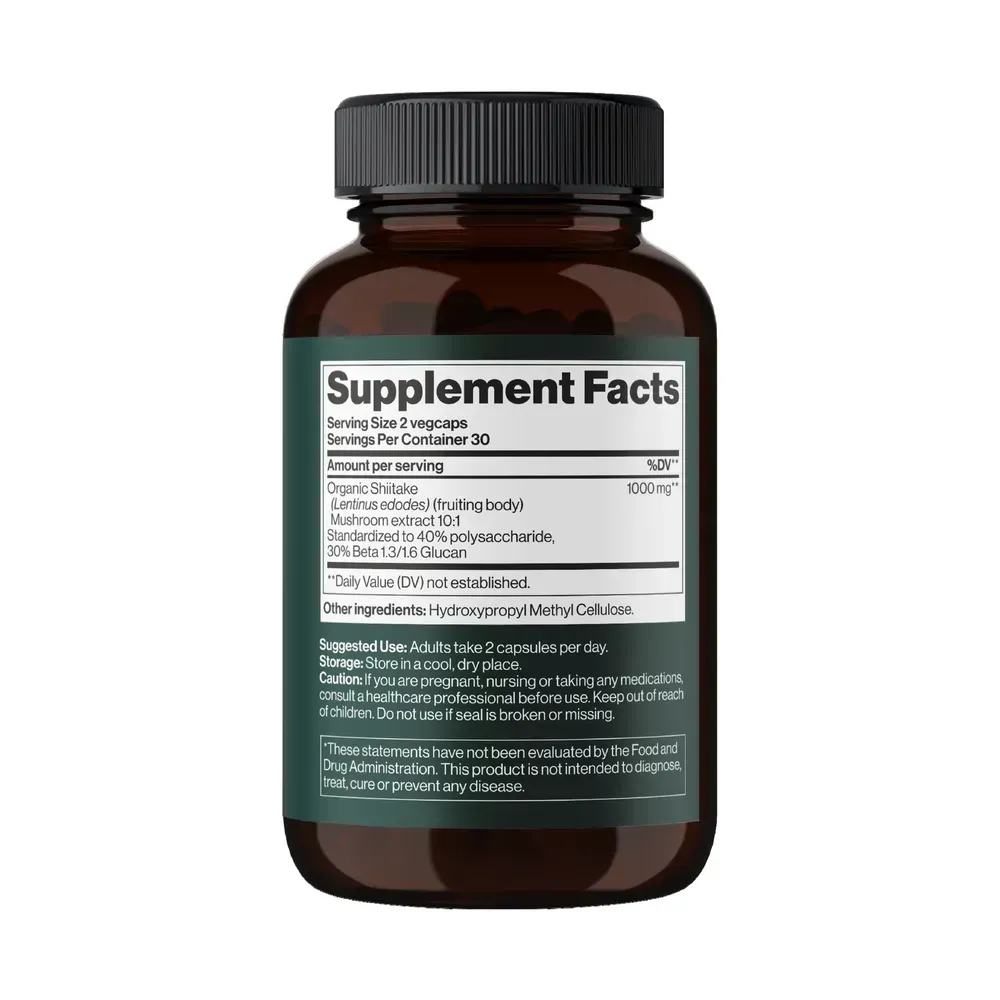 Shiitake Mushroom 1000 mg - 60 vegcaps