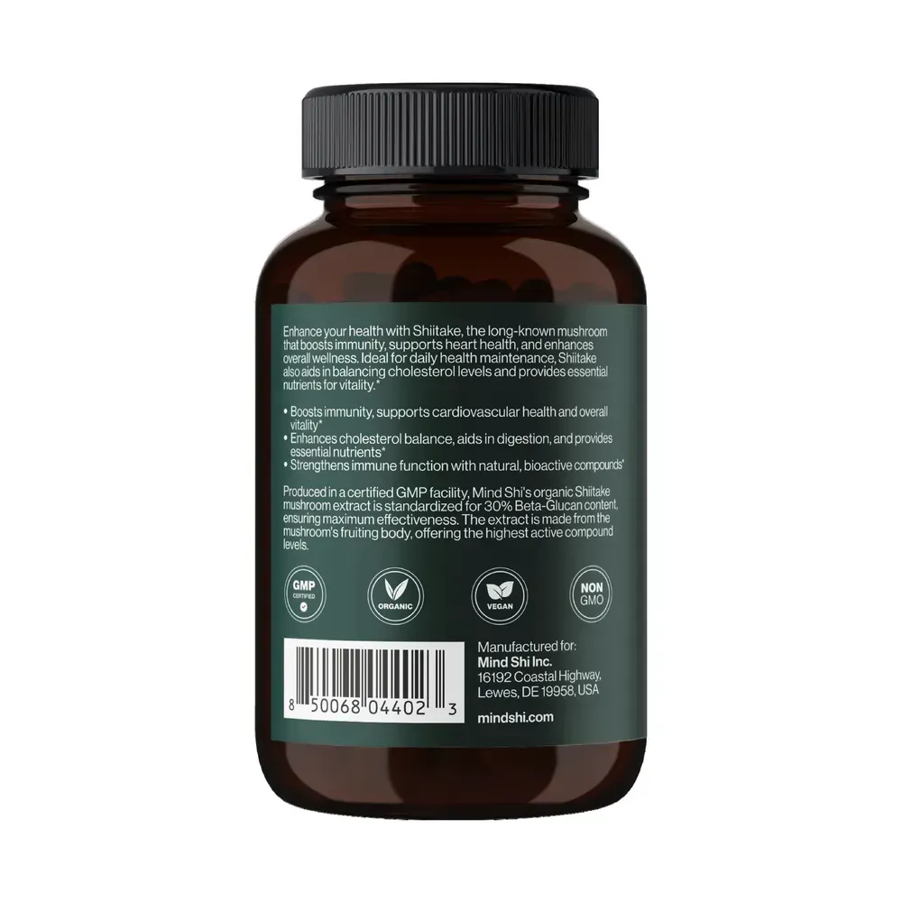 Shiitake Mushroom 1000 mg - 60 vegcaps