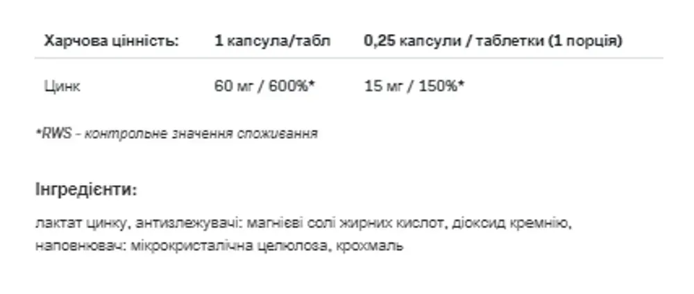 Zinc Forte - 120 tab