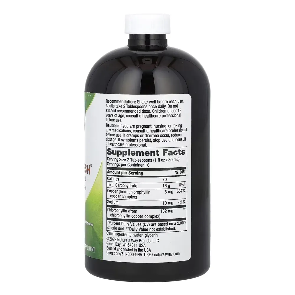 Nature's Way Chlorofresh® Liquid - 16 oz Unflavored, Без смаку, фото 2