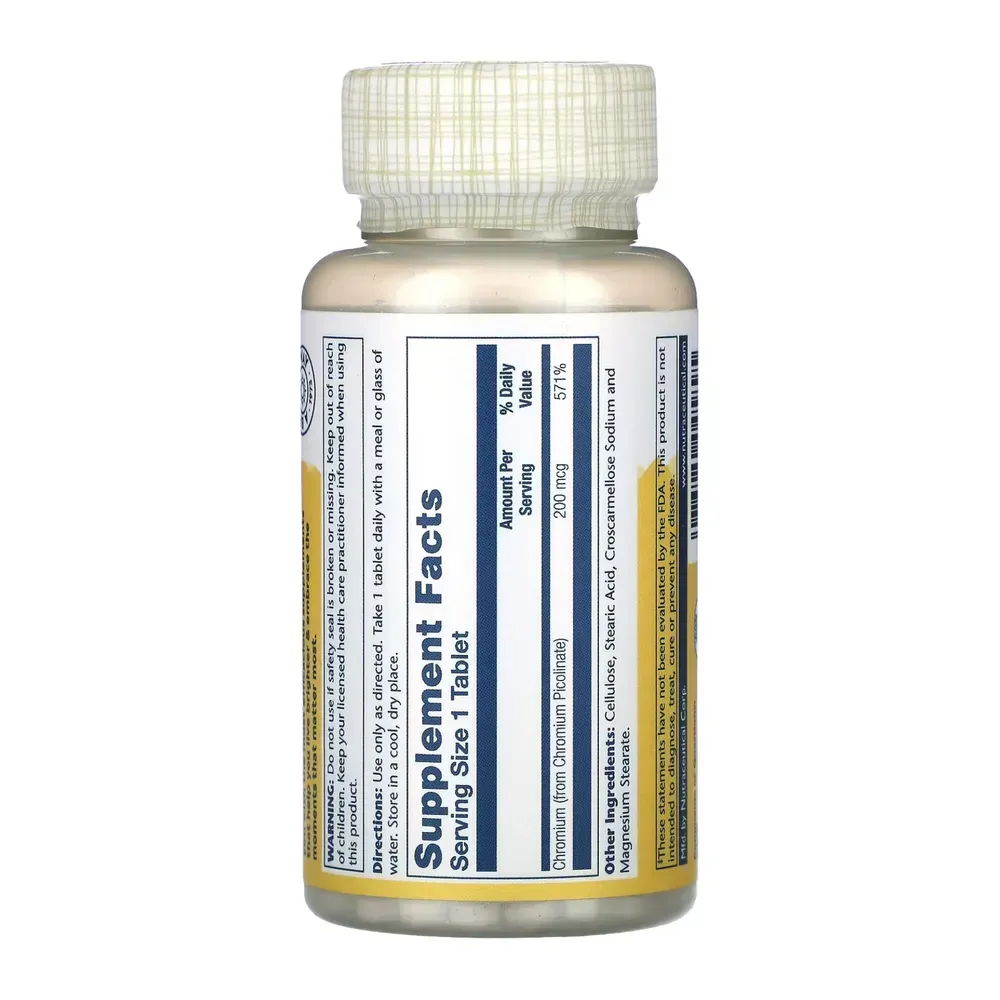 Chromium Picolinate 200mcg - 100 tabs
