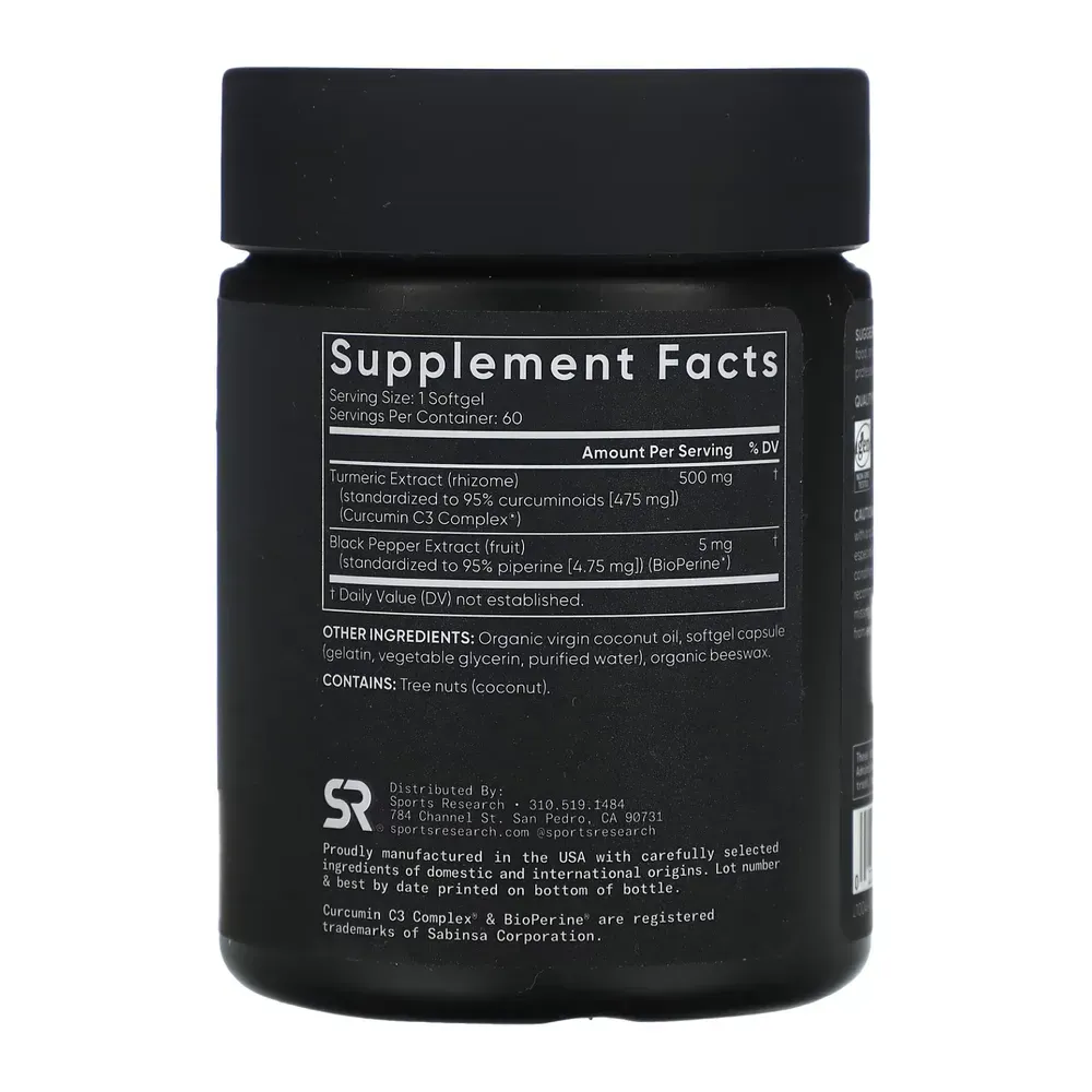Turmeric Curcumin C3 Complex 500mg - 60 softgels