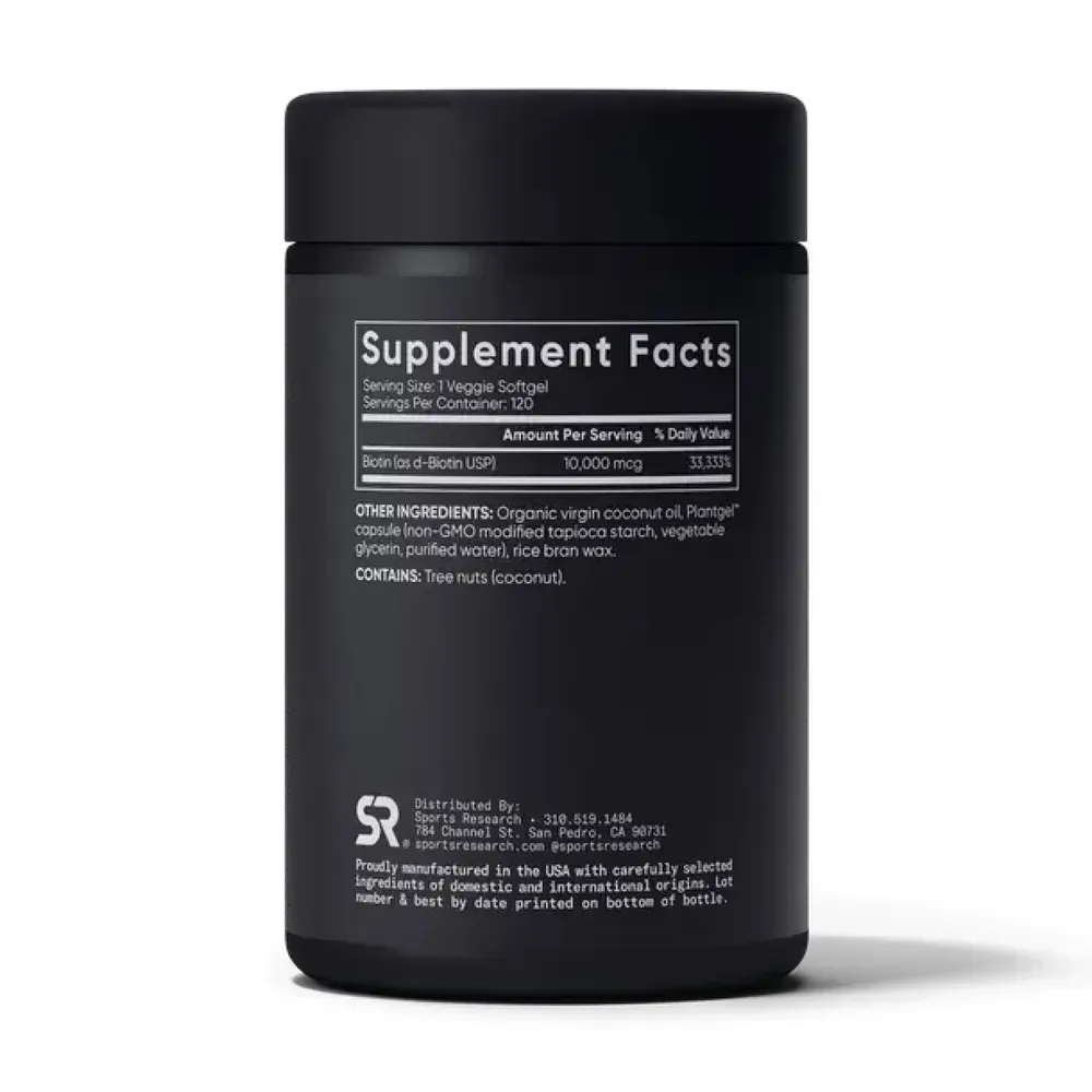 Biotin 10,000mcg - 120 veg softgels