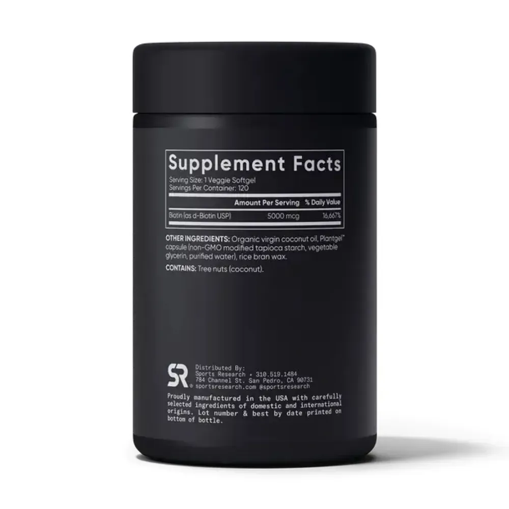 Biotin 5000mcg - 120 veg softgels