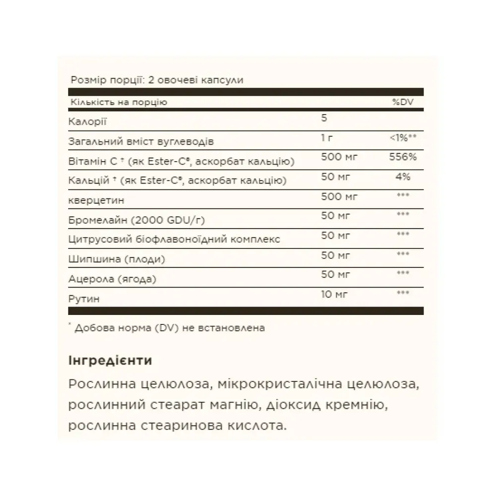 Quercetin Complex with Ester-C® Plus - 50 vcaps