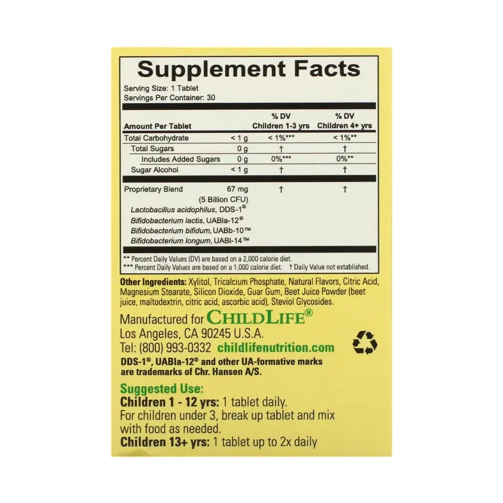 ChildLife Essentials ChildBiotics Immune + Digestive Support - 30 Chewable tabs Natural Berry, Дикі ягоди, фото 2
