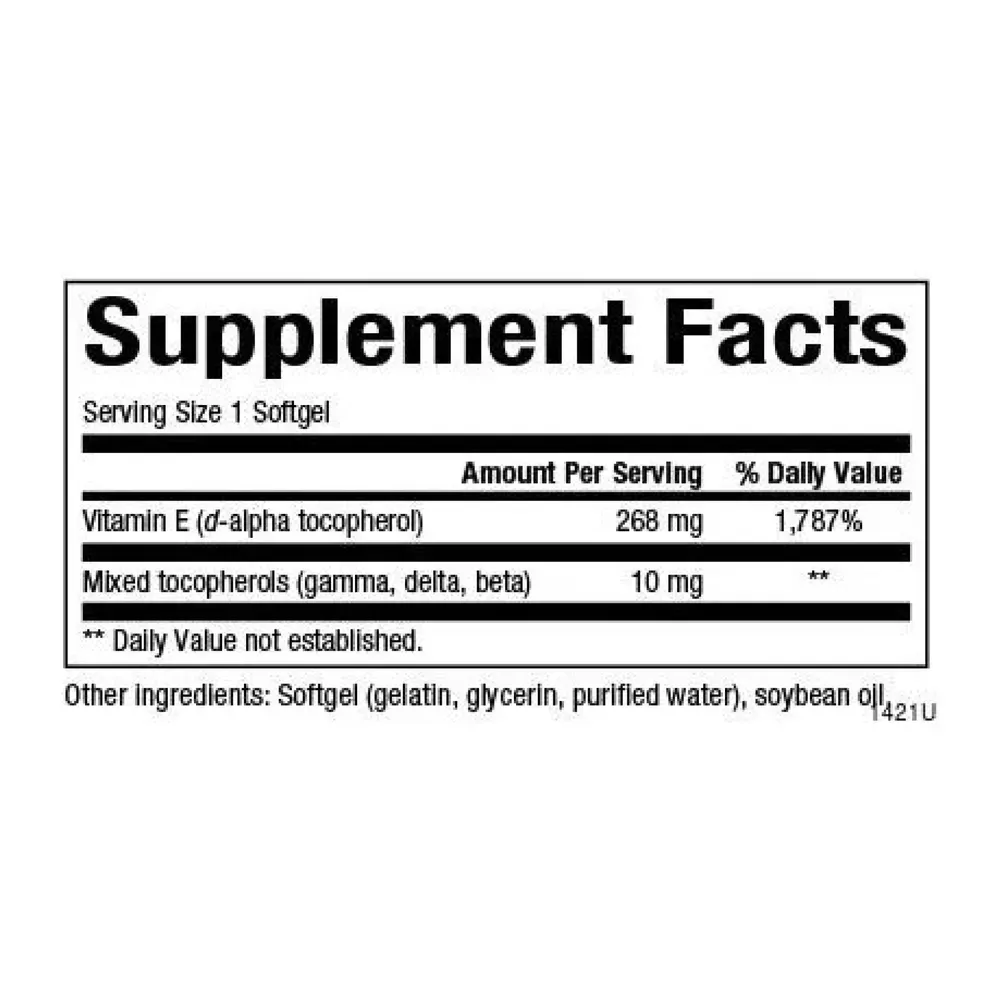 Mixed Vitamin E 268 mg (400 IU) - 90 softgels