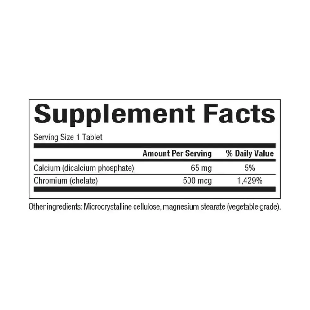 Chromium GTF Chelate 500mcg - 90 tabs