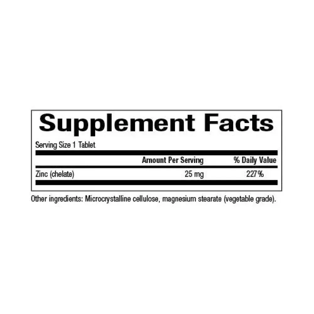 Zinc Chelate 25mg - 90 tabs