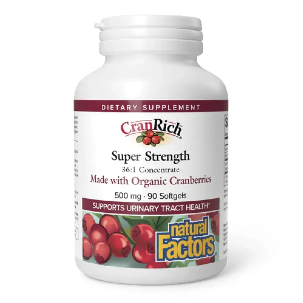CranRich®️ Super Strength Organic Cranberry Concentrate 500mg - 90 softgels