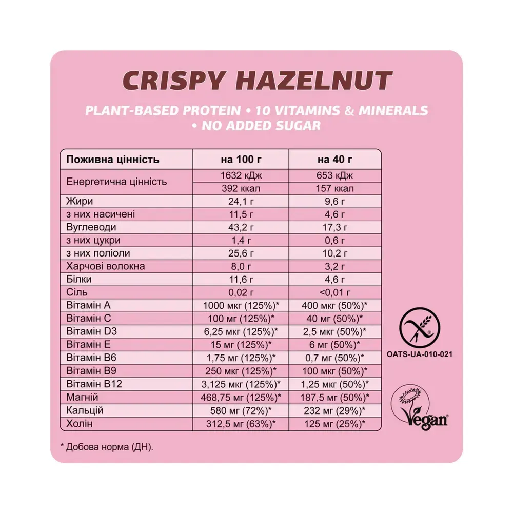 Fizi Mood Booster - 12x40g Crispy Hazelnut