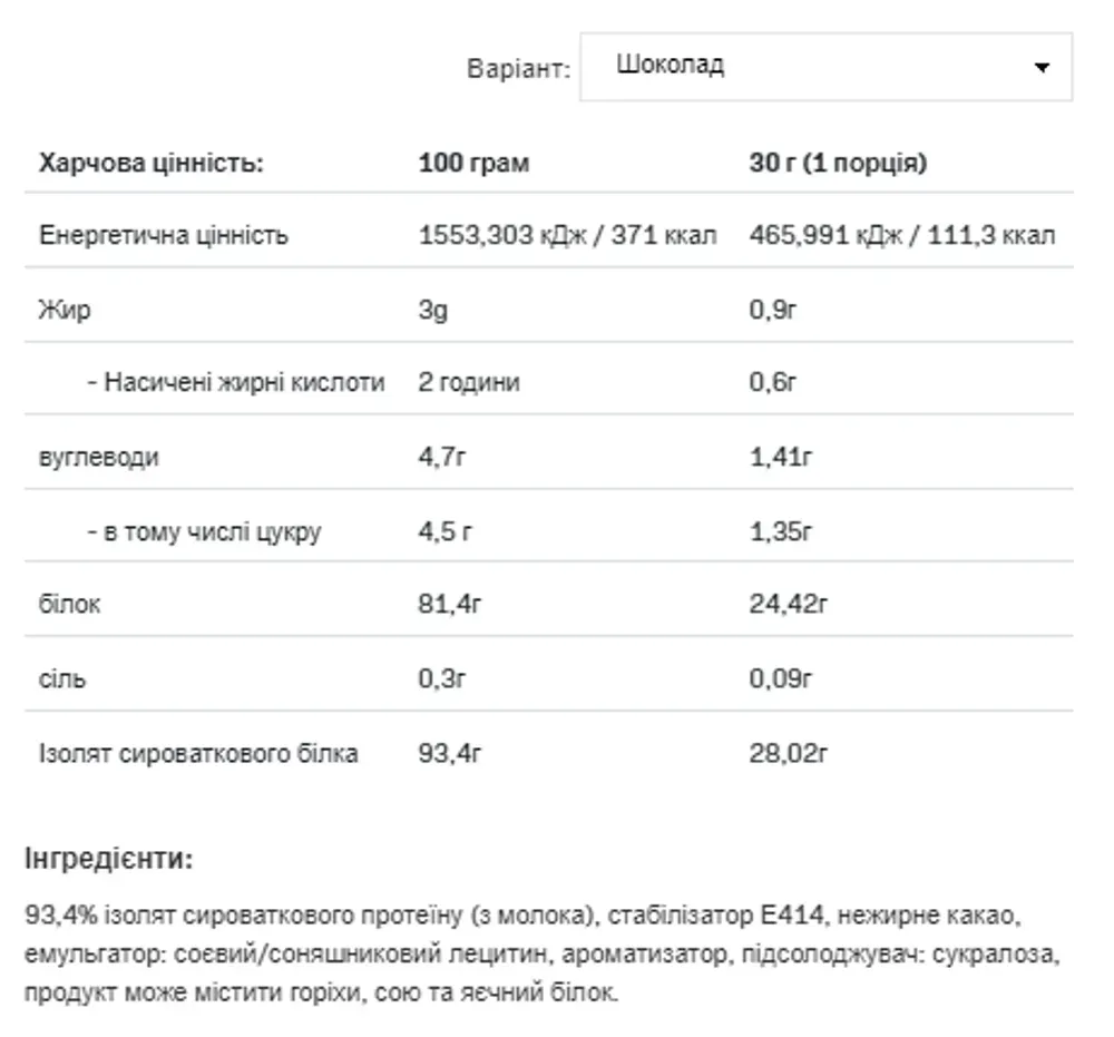 Isolate Protein - 908g Chocolate