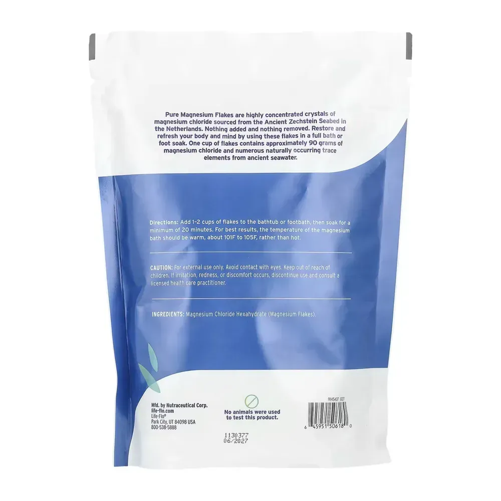 Life-flo Pure Magnesium Flakes - 1.65lb (26.4oz), фото 2