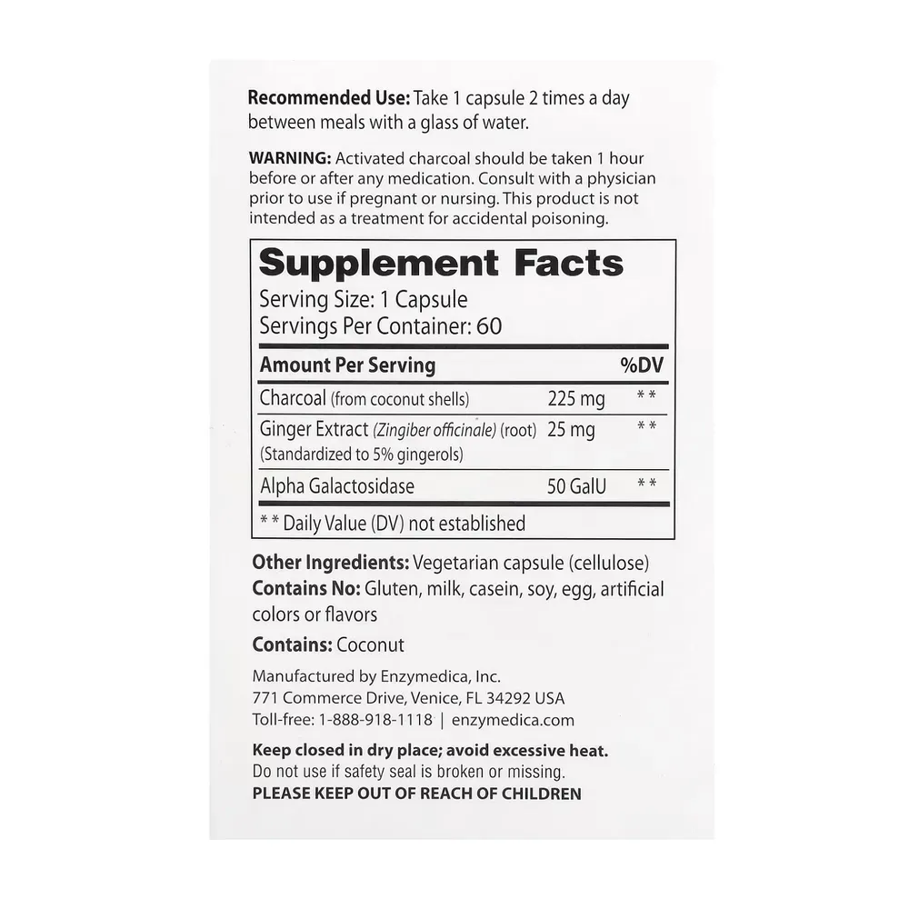 Activated Charcoal - 60 caps