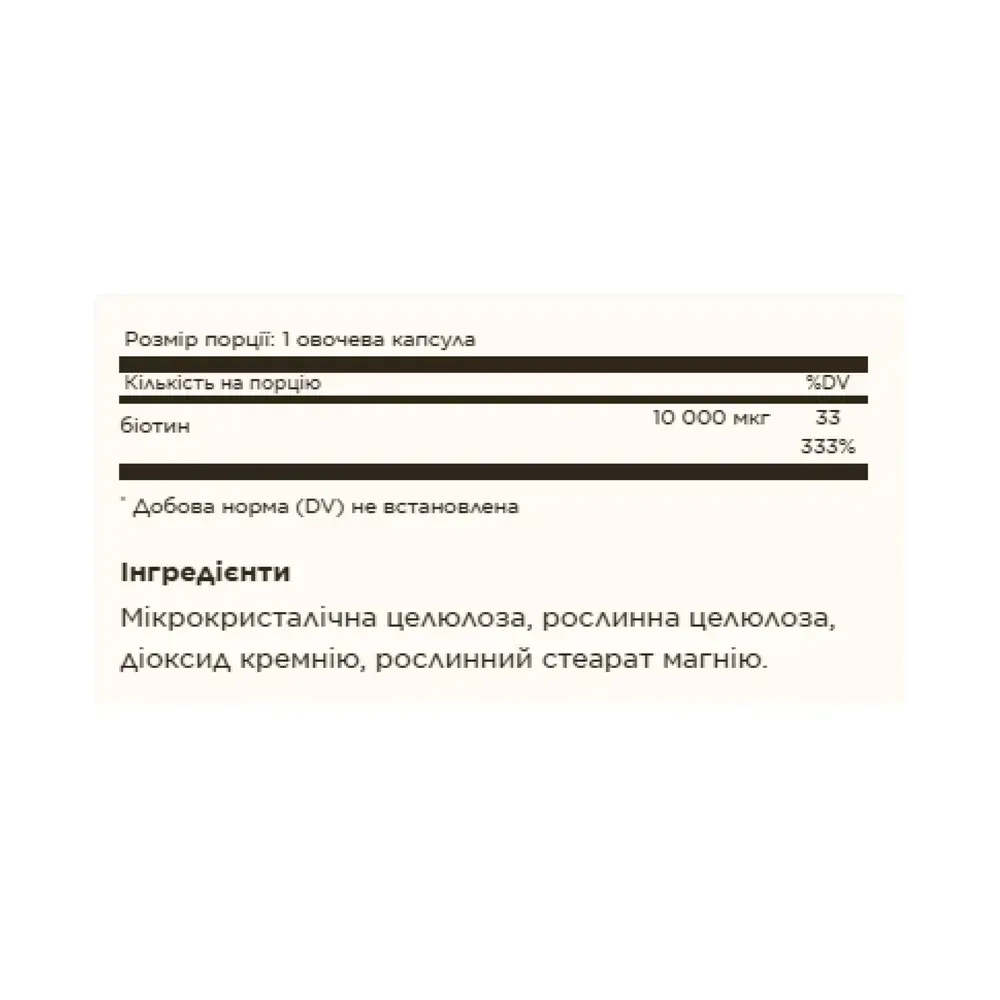 Biotin 10,000mcg - 120 vcaps