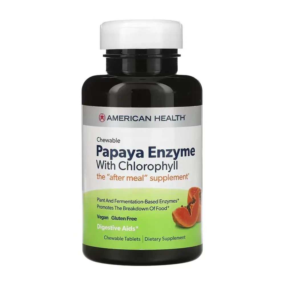 American Health Papaya Enzyme with Chlorophyll Chewable - 100 chewables