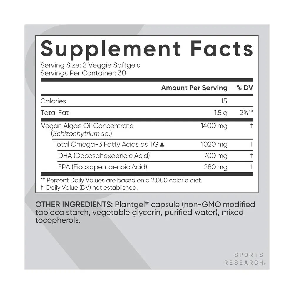 Vegan Omega-3 1400mg - 60 softgels