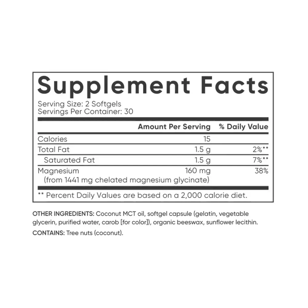 Magnesium Glycinate 160mg - 60 softgels