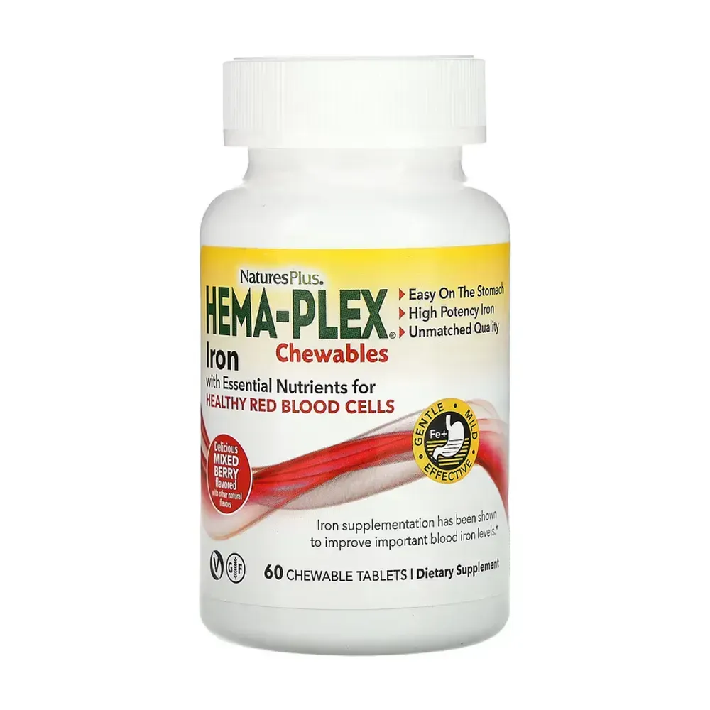 Nature's Plus Hema-Plex - 60 chewable tabs