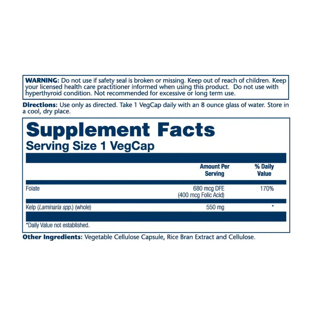 Kelp Seaweed 550mg - 100 vcaps