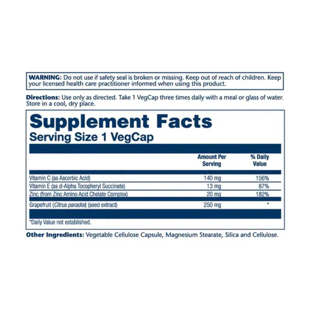 Grapefruit Seed Extract 250mg - 60 vcaps