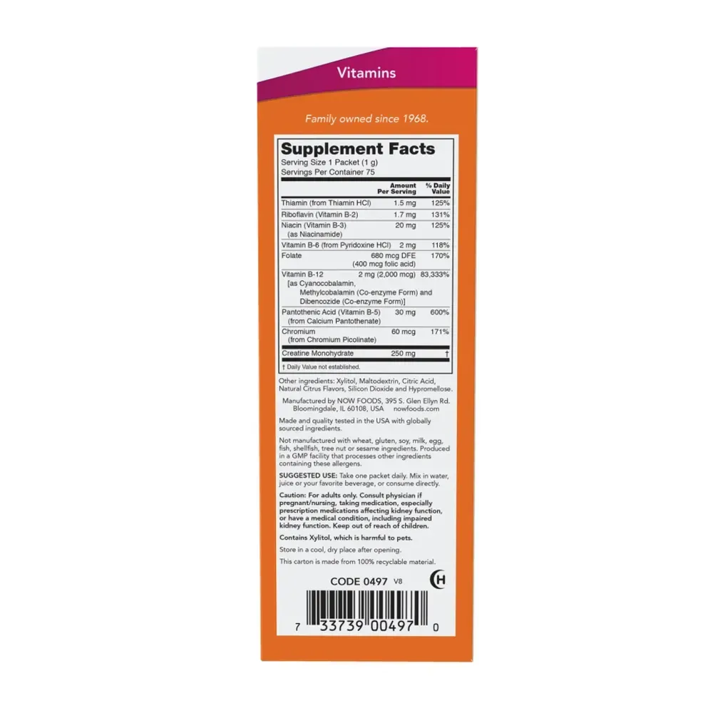 NOW Foods B-12 Instant Energy - 75 packets, фото 2