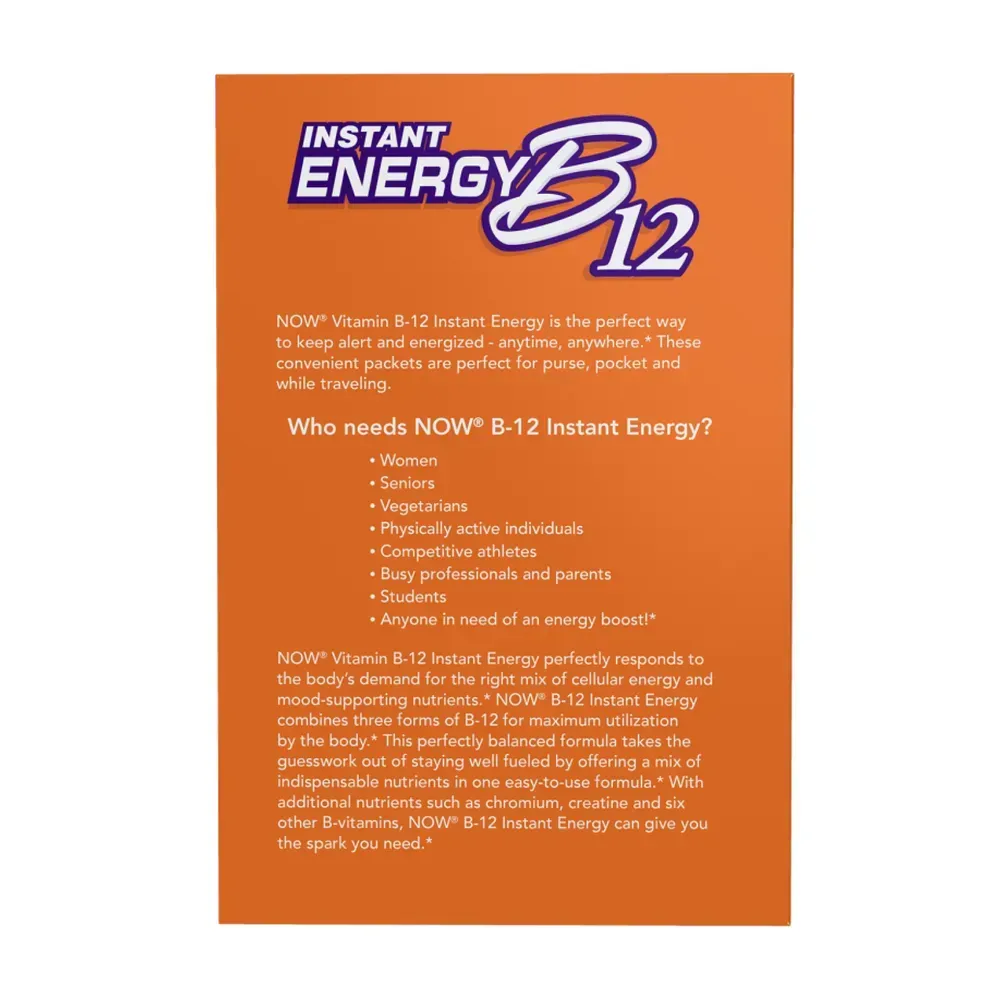 NOW Foods B-12 Instant Energy - 75 packets, фото 4