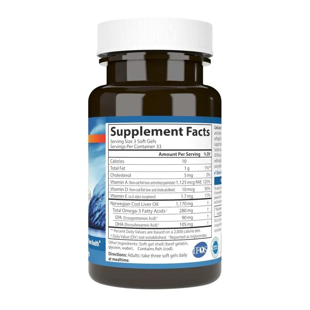 Cod Liver Oil - 100 mini softgels