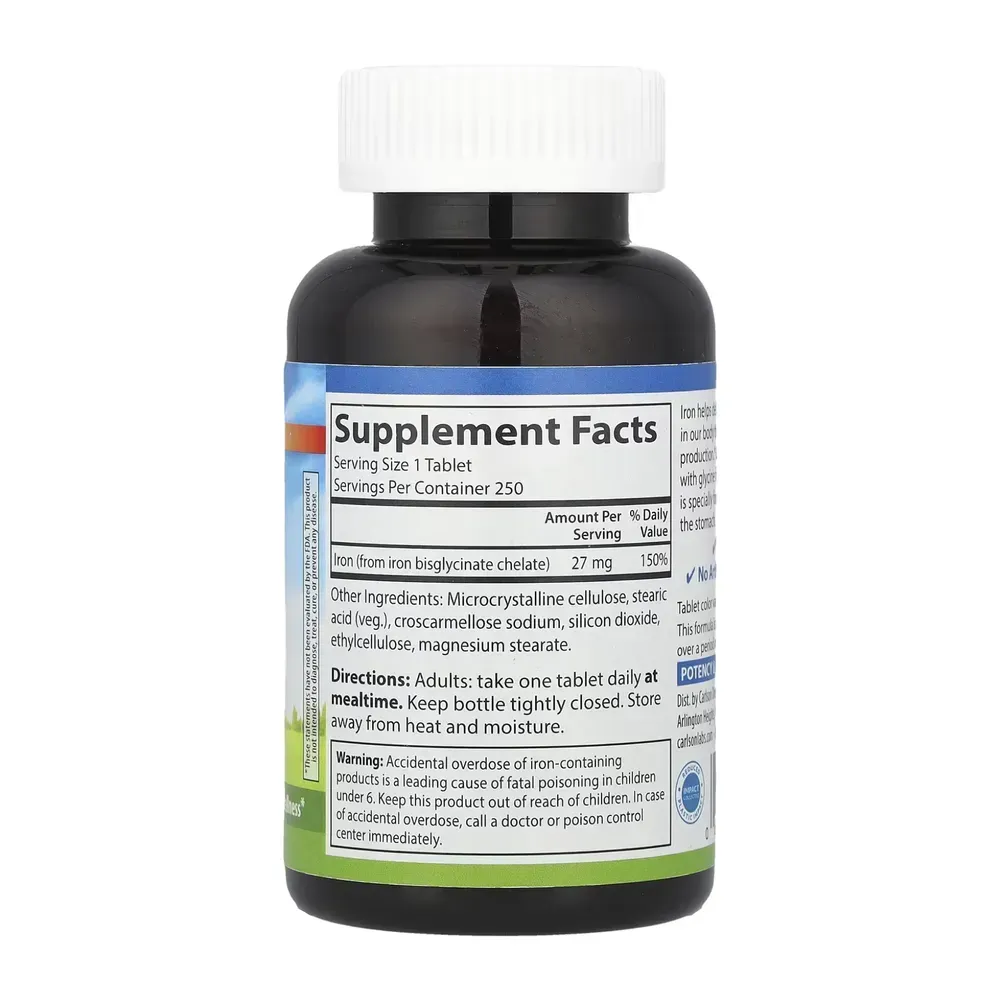 Chelated Iron - 250 tabs