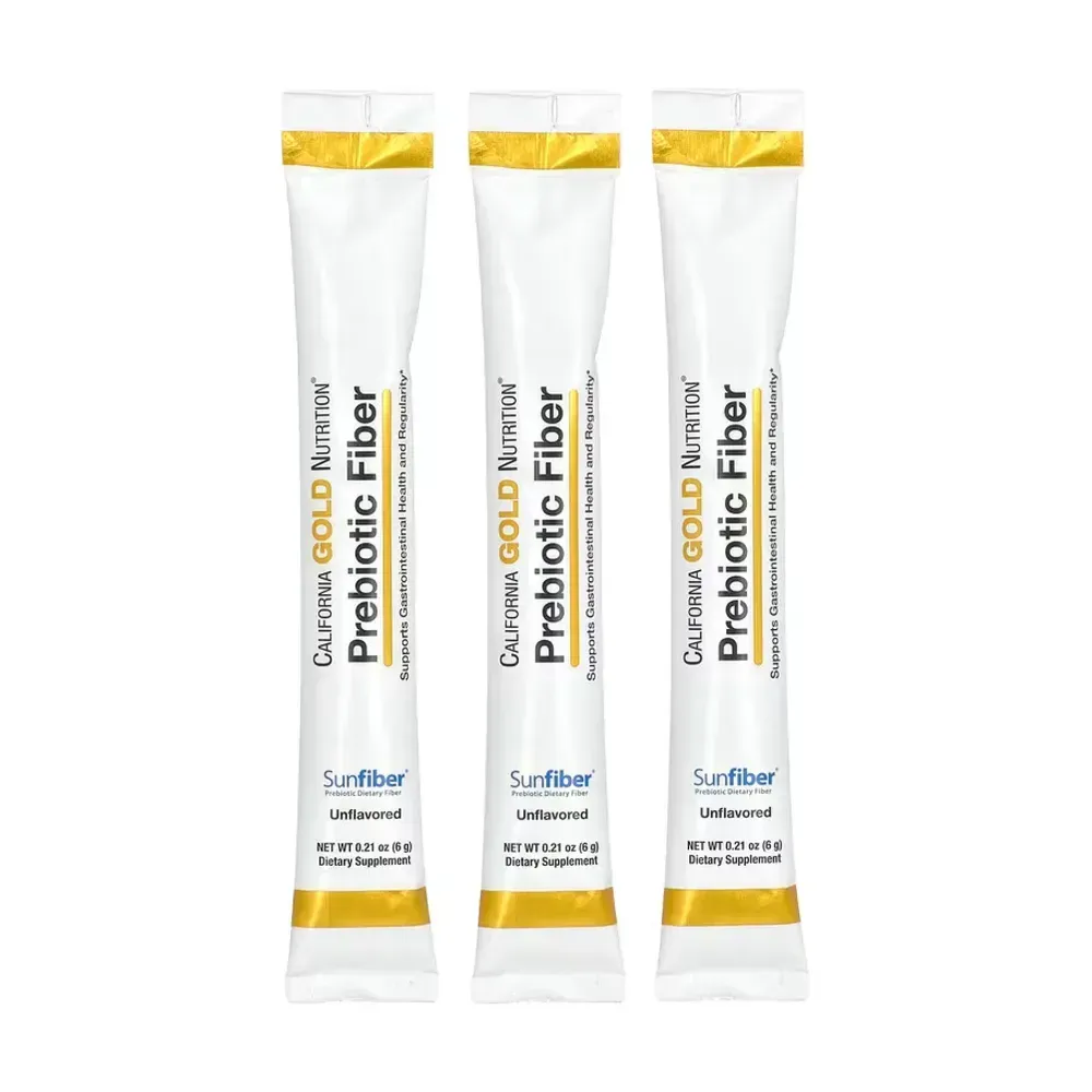 California Gold Nutrition Prebiotic Fiber - 3 packets Unflavored, Без смаку, фото 3