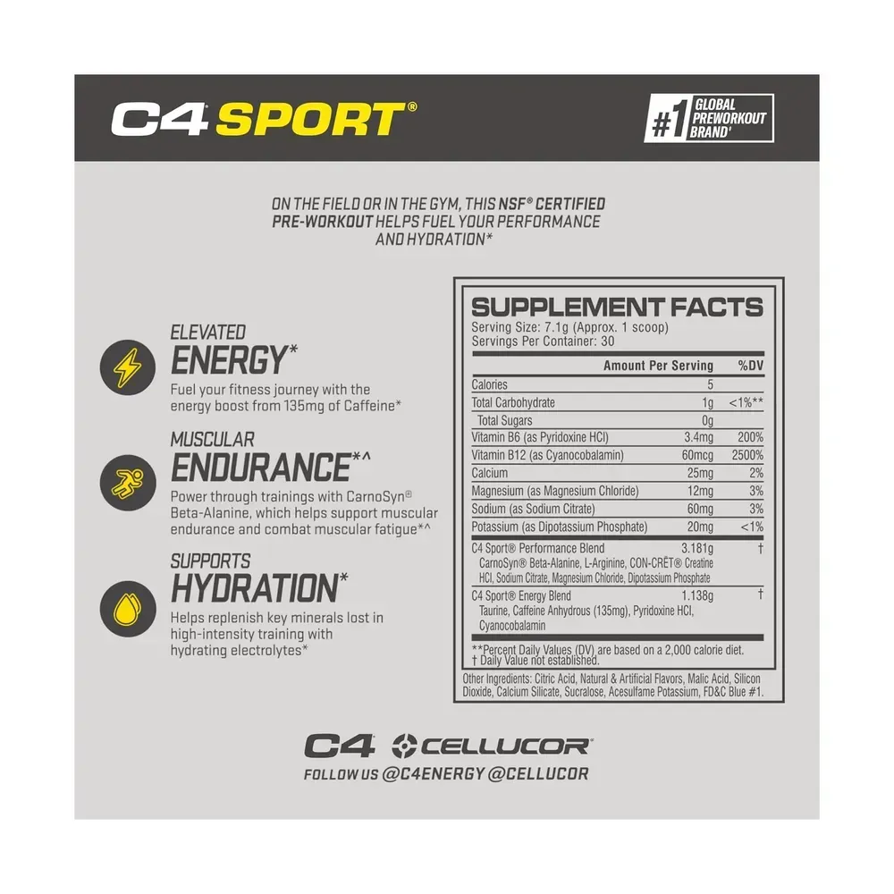 C4 Pre Workout - 213g Blue Raspberry