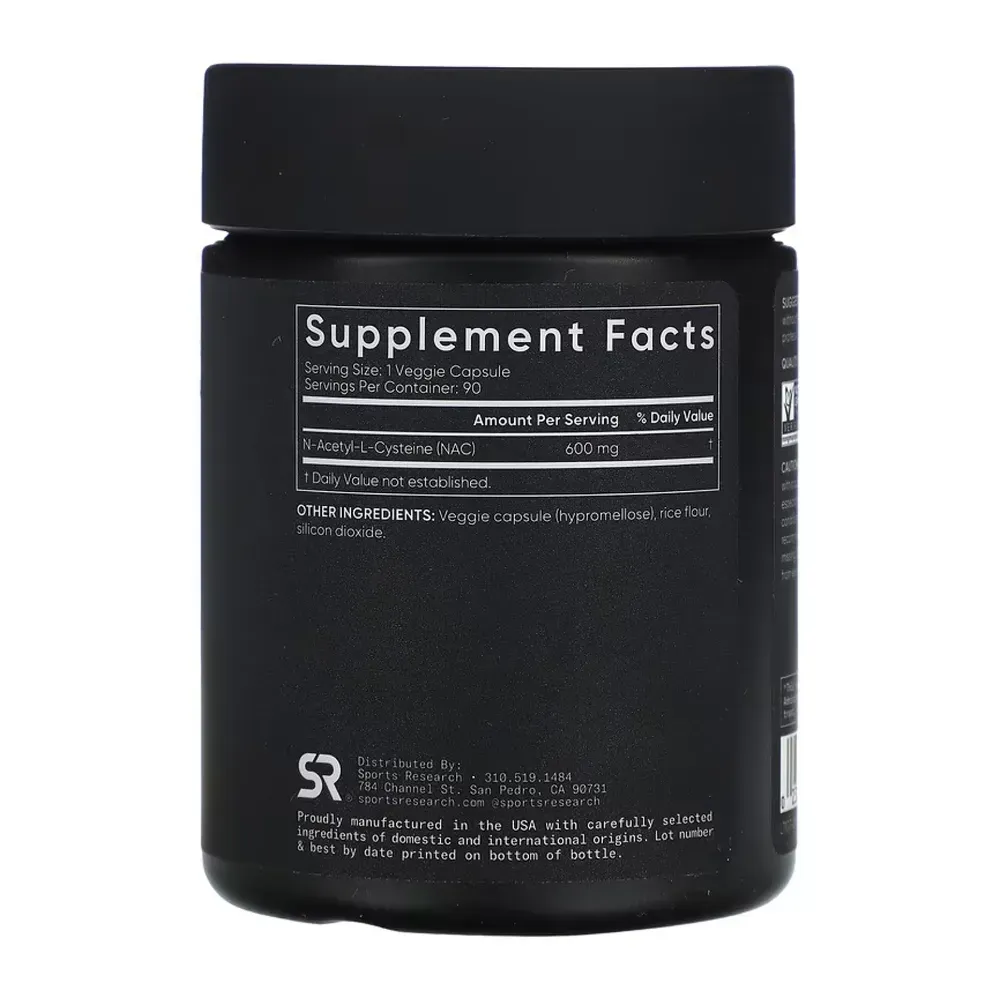 NAC - N-Acetyl-L-Cysteine 600mg - 90 vcaps