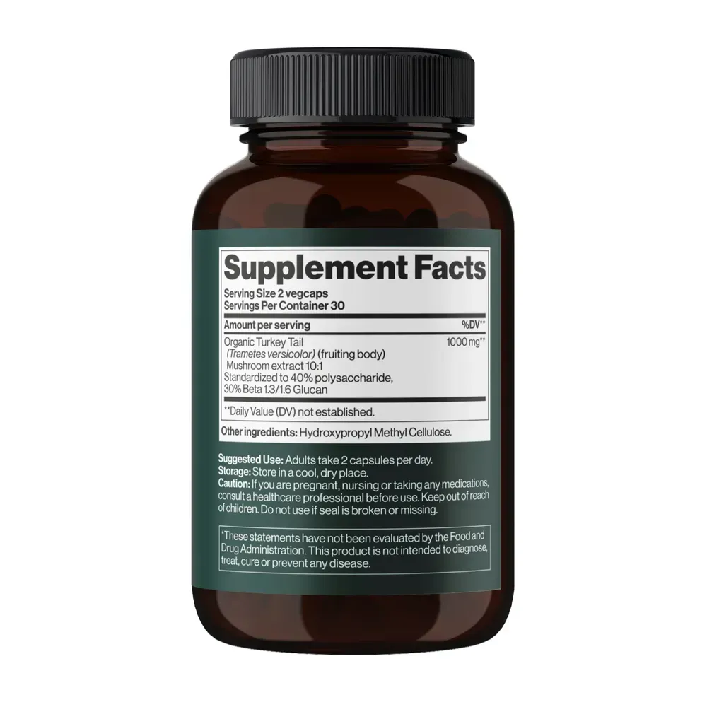 Turkey Tail Mushroom 1000 mg - 60 vegcaps