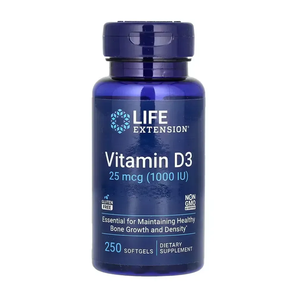 Vitamin D3 25 mcg (1000 IU) - 250 softgels