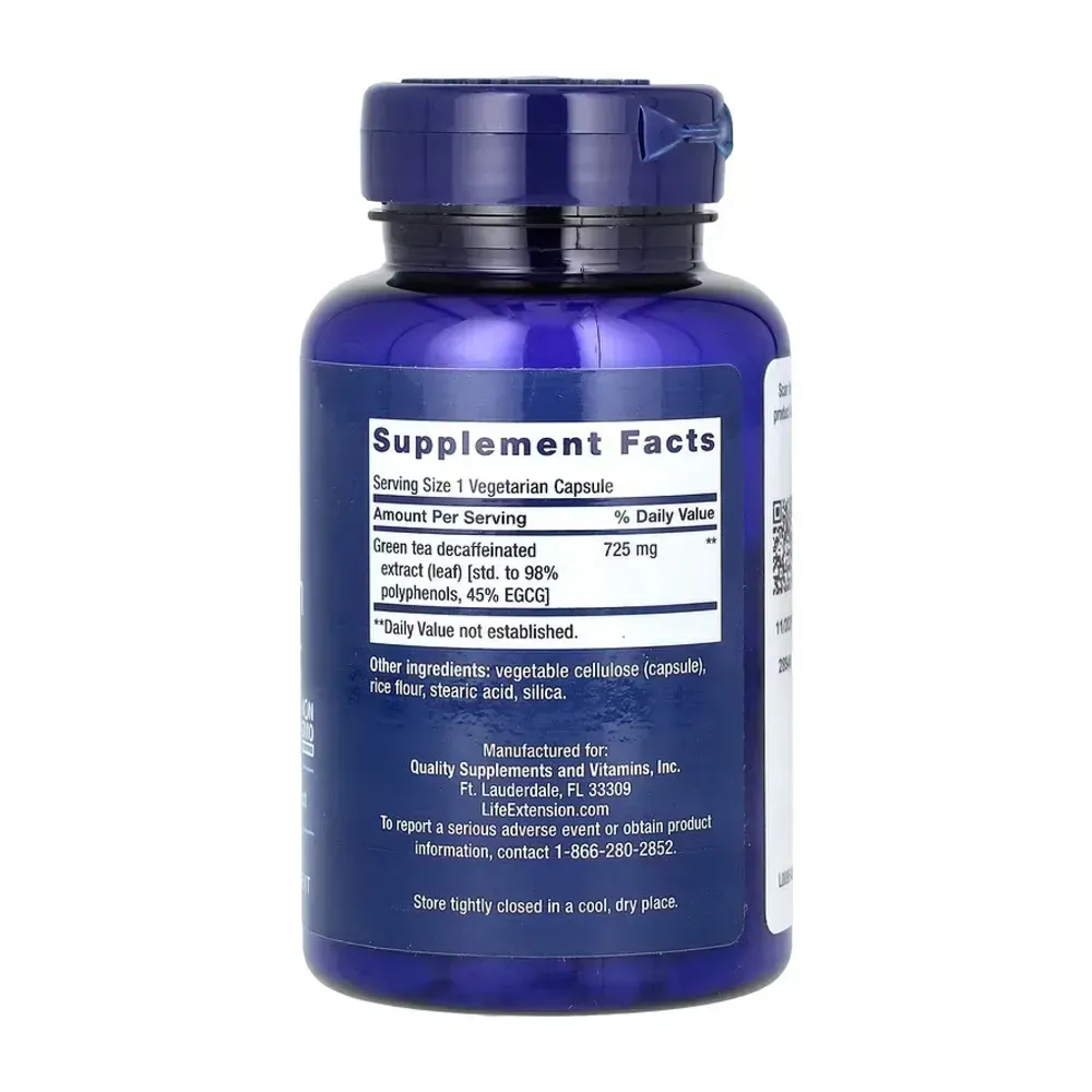 Decaffeinated Mega Green Tea Extract - 100 vcaps