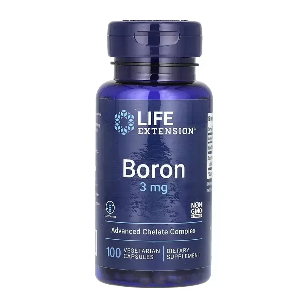 Бор Boron, 3 мг, упаковка 100 рослинних капсул