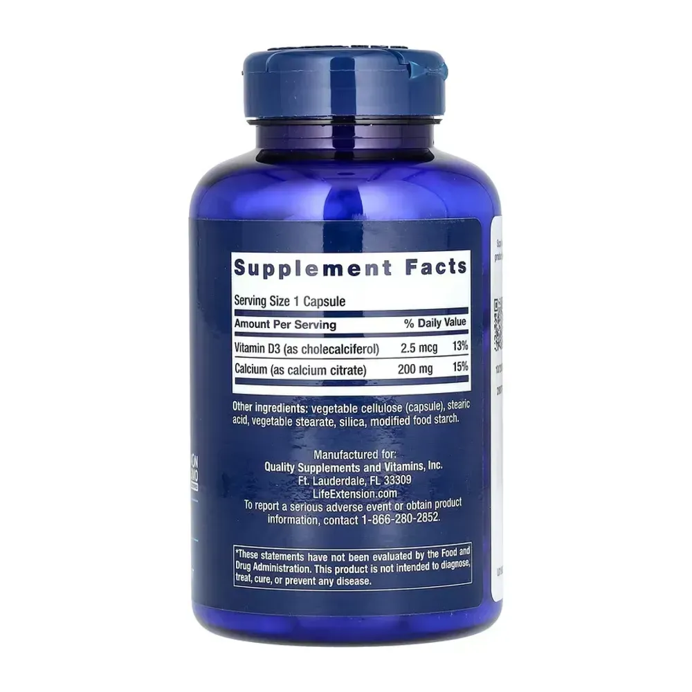 Calcium Citrate with Vitamin D - 200 caps