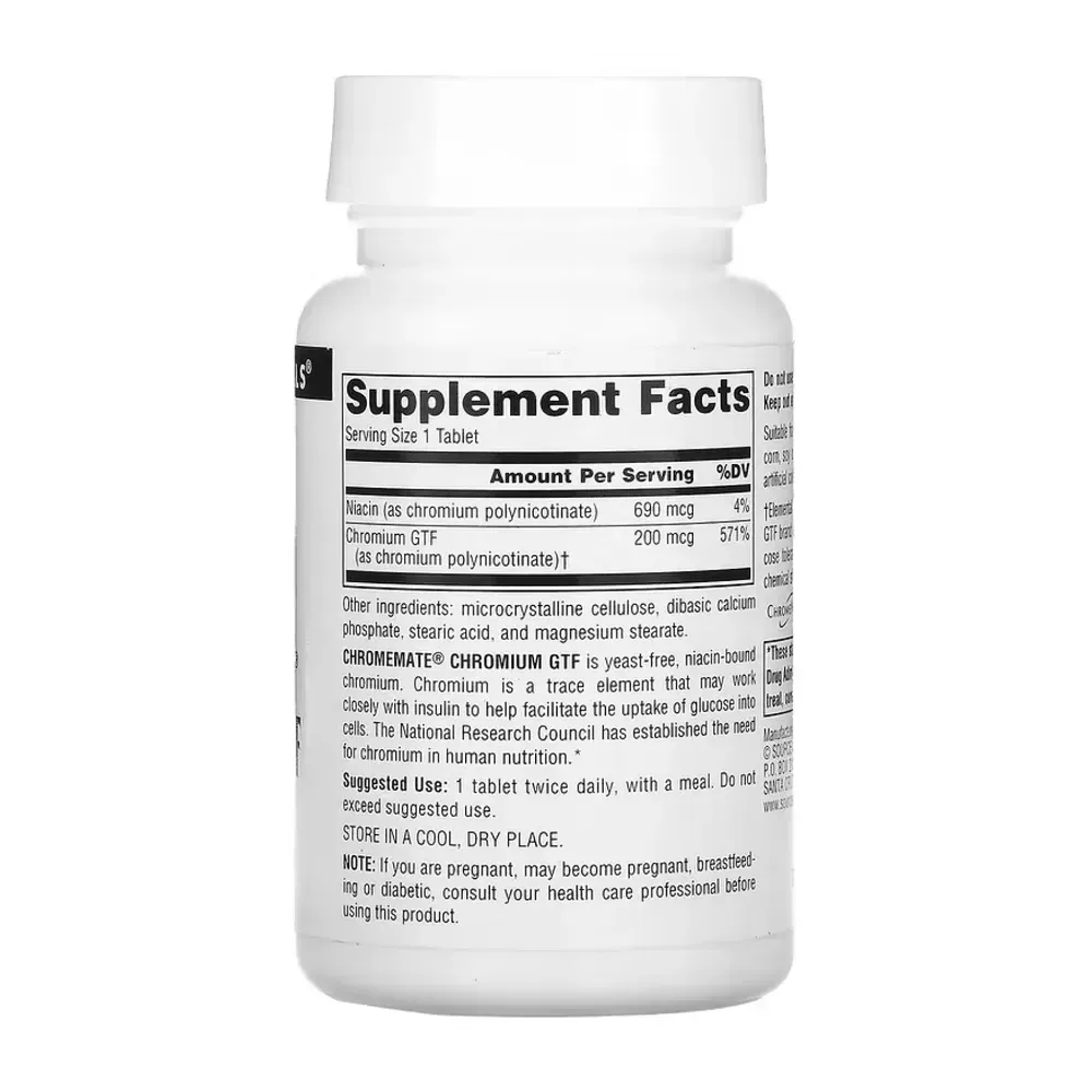 ChromeMate® Chromium GTF 200 mcg, Yeast Free - 240 tabs