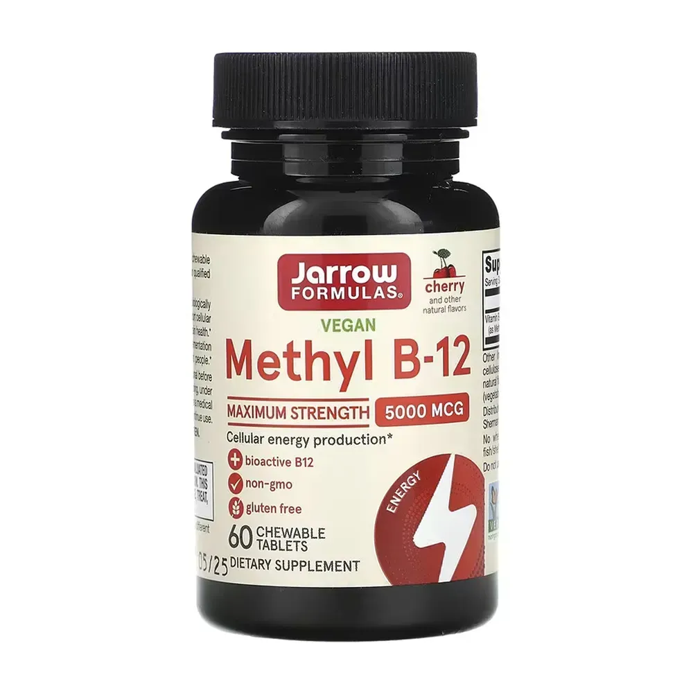 Methyl B-12 Methylcobalamin 5000mcg - 60 chewable tabs Cherry