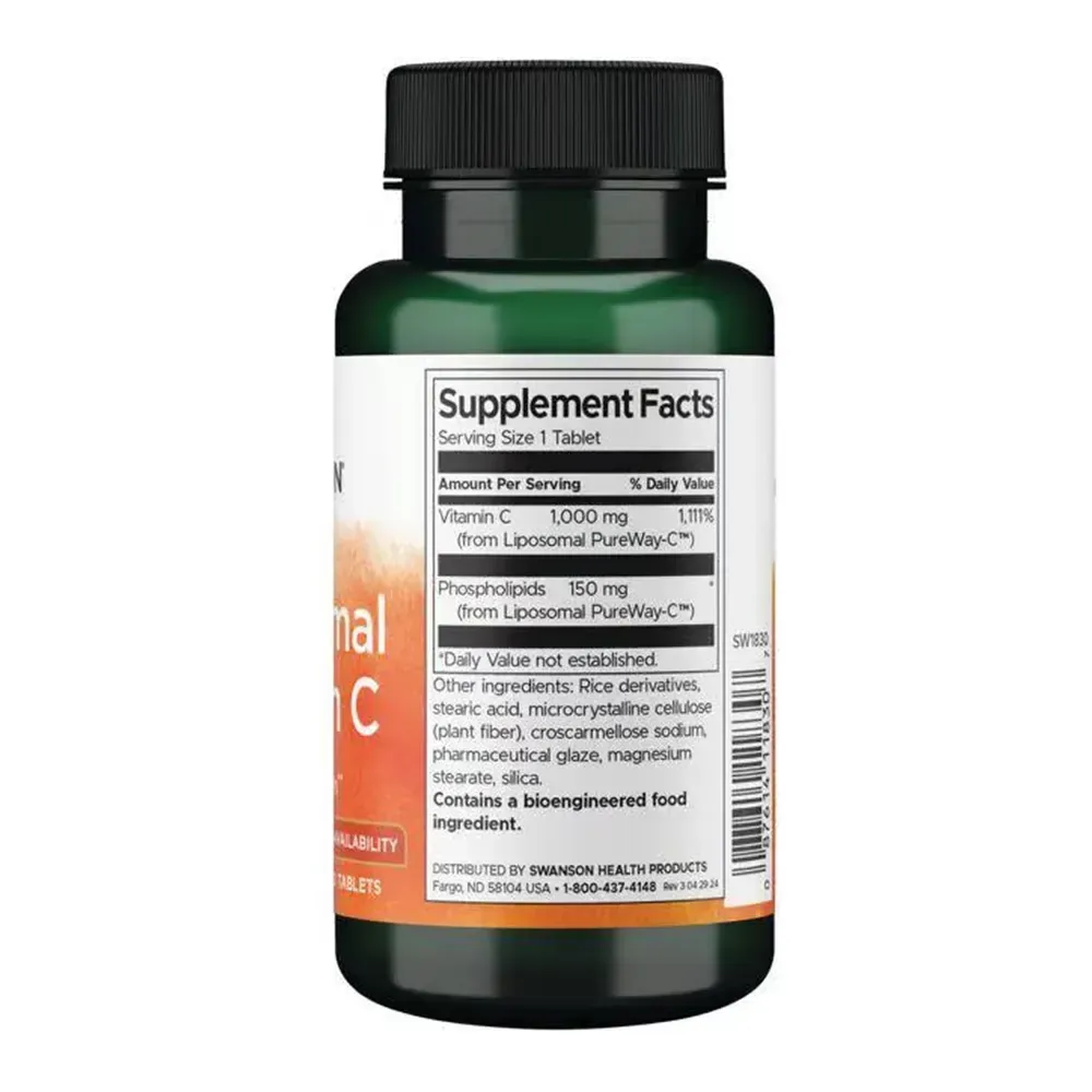 Liposomal Vitamin C - High Bioavailability 1000 mg - 60 tabs