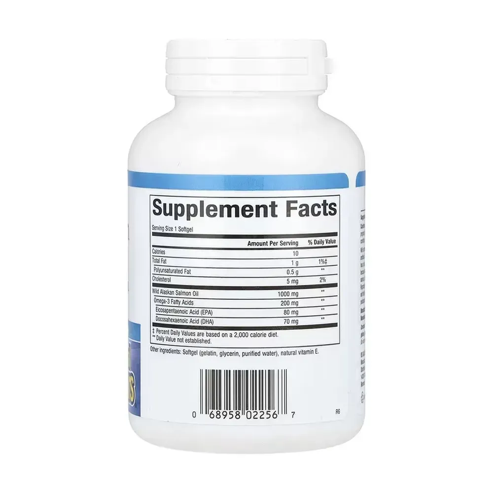 Wild Alaskan Salmon Oil 1000mg - 90 softgels