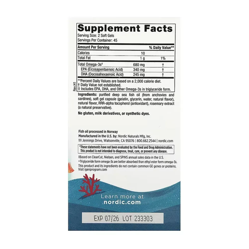 Ultimate Omega Junior - 90 mini softgels