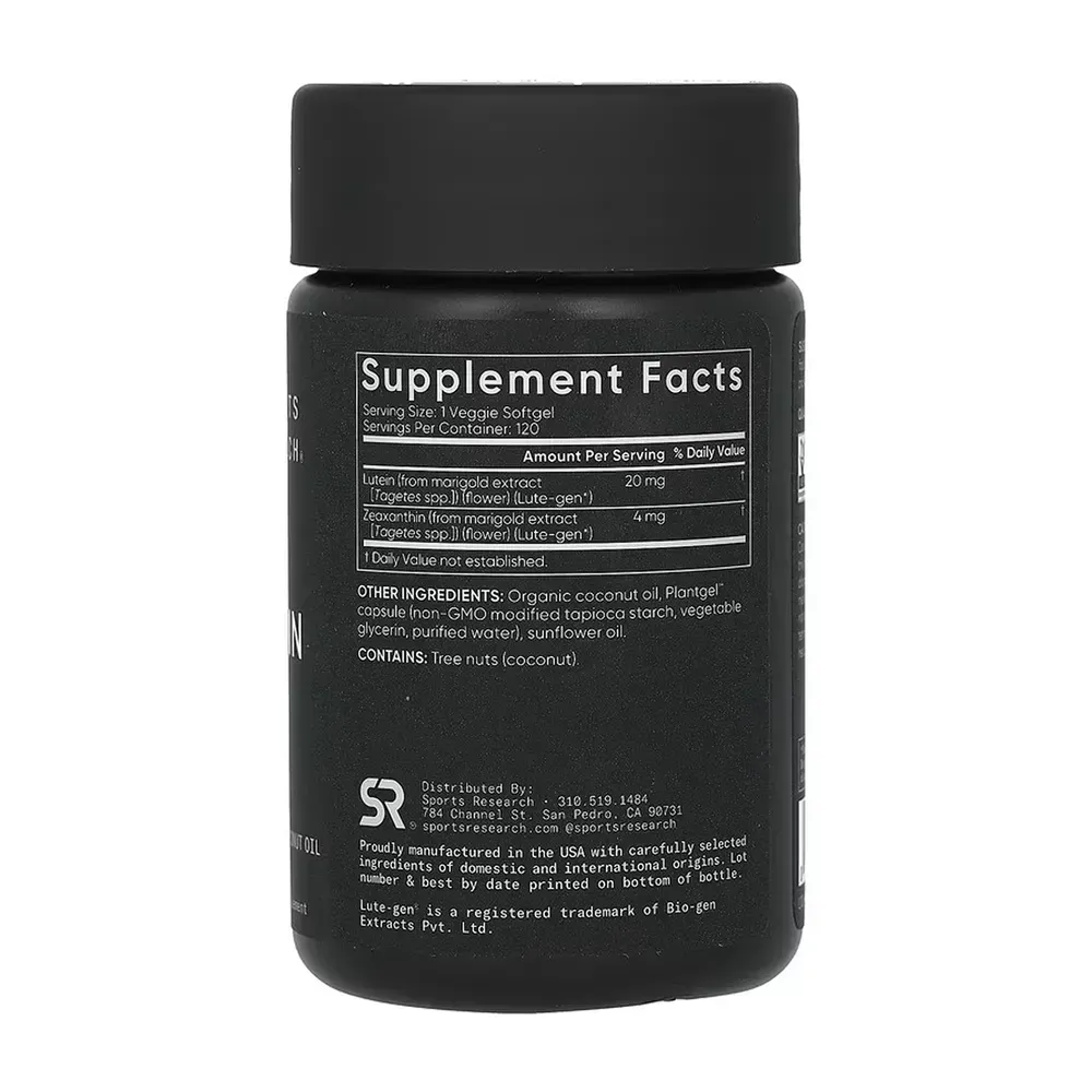 Lutein + Zeaxanthin 20mg - 120 veggie softgels