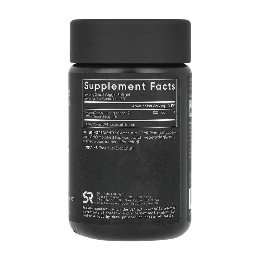 Vitamin K2 100mcg - 60 veggie softgels
